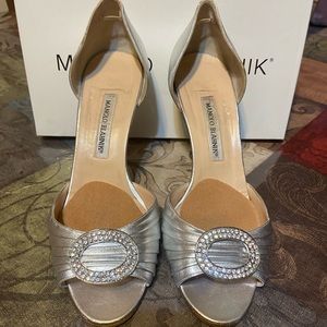 Silver Manolo Blahnik